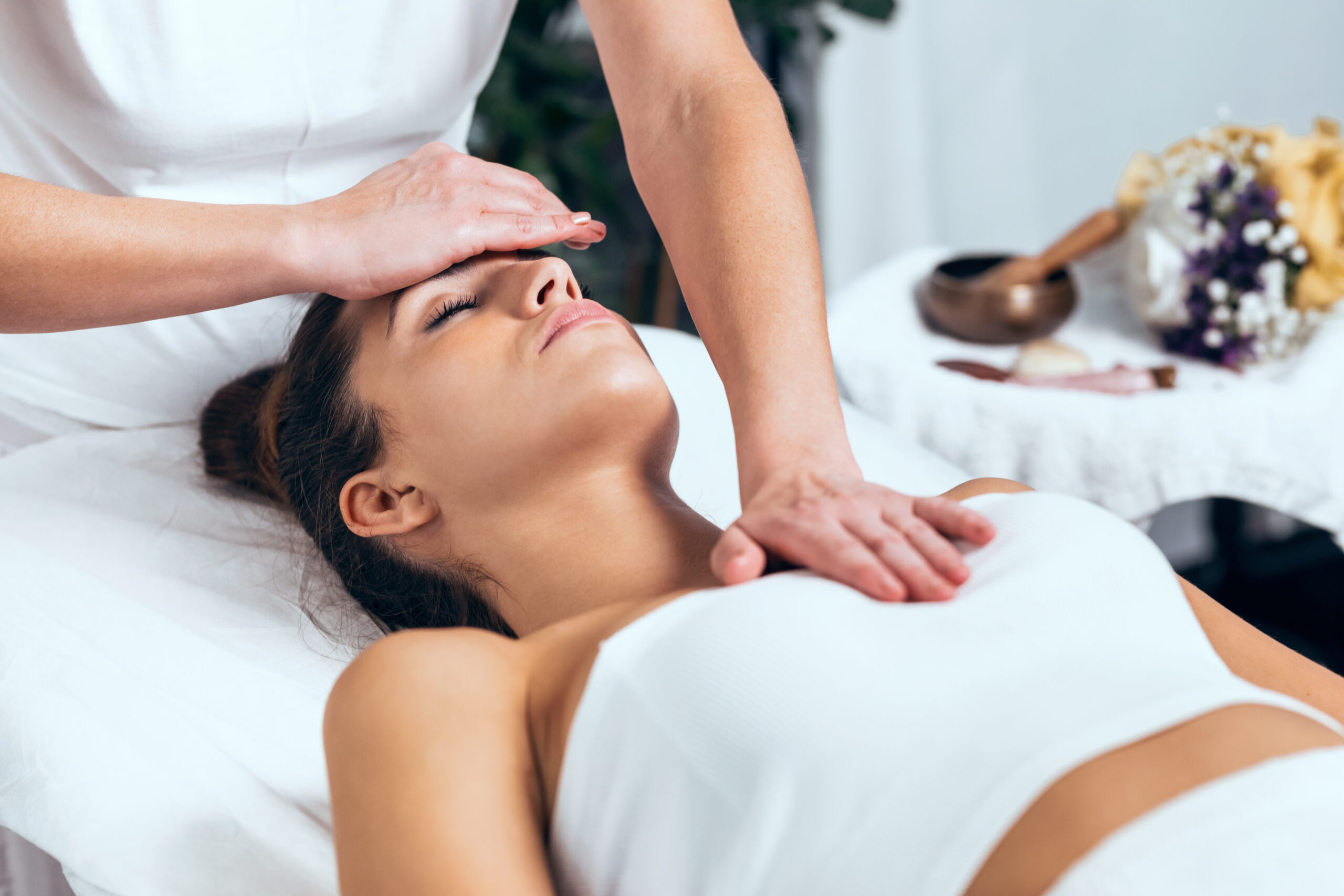 Woman receiving care